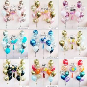 helium balloon bubble balloon bouquet delivery with bubble balloon birthday chrome confetti all 10 themes