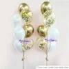 Balloon Bouquet Chrome Gold Metallic White