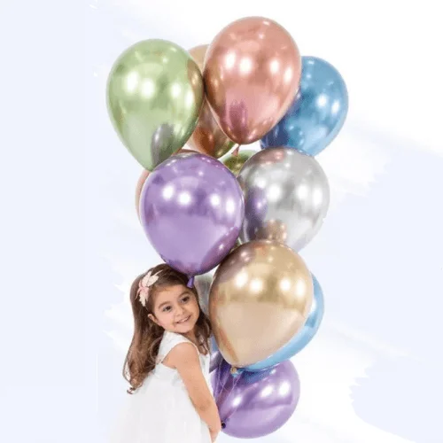 Chrome-helium-ballloon-delivery-little-girl
