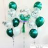confetti helium birthday anniversary get well soon congrats baby shower kids retirement proposal personalised balloon bouquet same day online delivery with bubble balloon rose green white