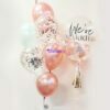 confetti helium birthday anniversary get well soon congrats baby shower kids retirement proposal personalised balloon bouquet same day online delivery with bubble balloon rose gold white