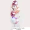 Balloon Bouquet Chrome Fuchsia & Metallic Rose Gold