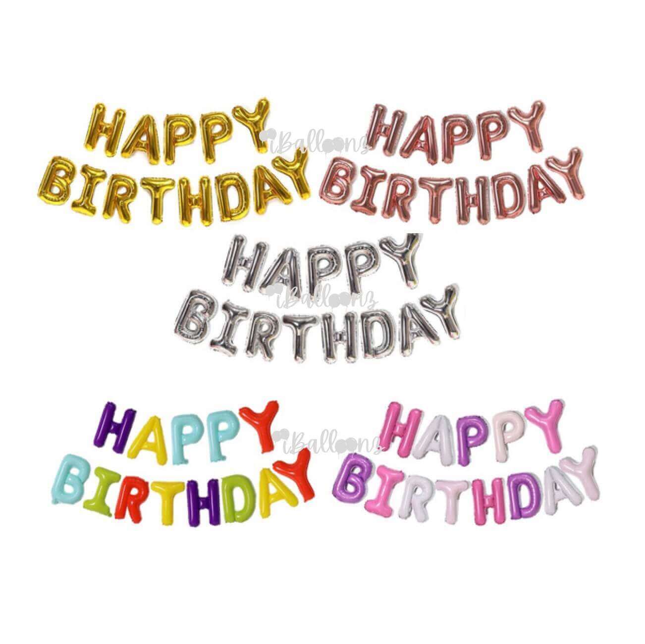 Alphabet Balloons - Happy Birthday - Shop Online 24/7 Sale