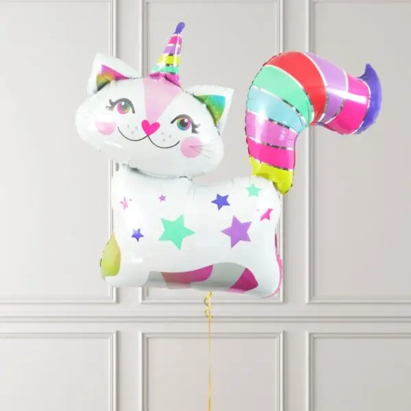 cat balloon caticorn balloon rainbow iballoonz balloons delivery
