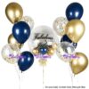 balloon shop near me bubble balloon set 2 bunches midnight blue and chrome gold confetti balloons